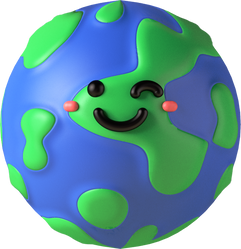 3D Space Characters Earth Planet